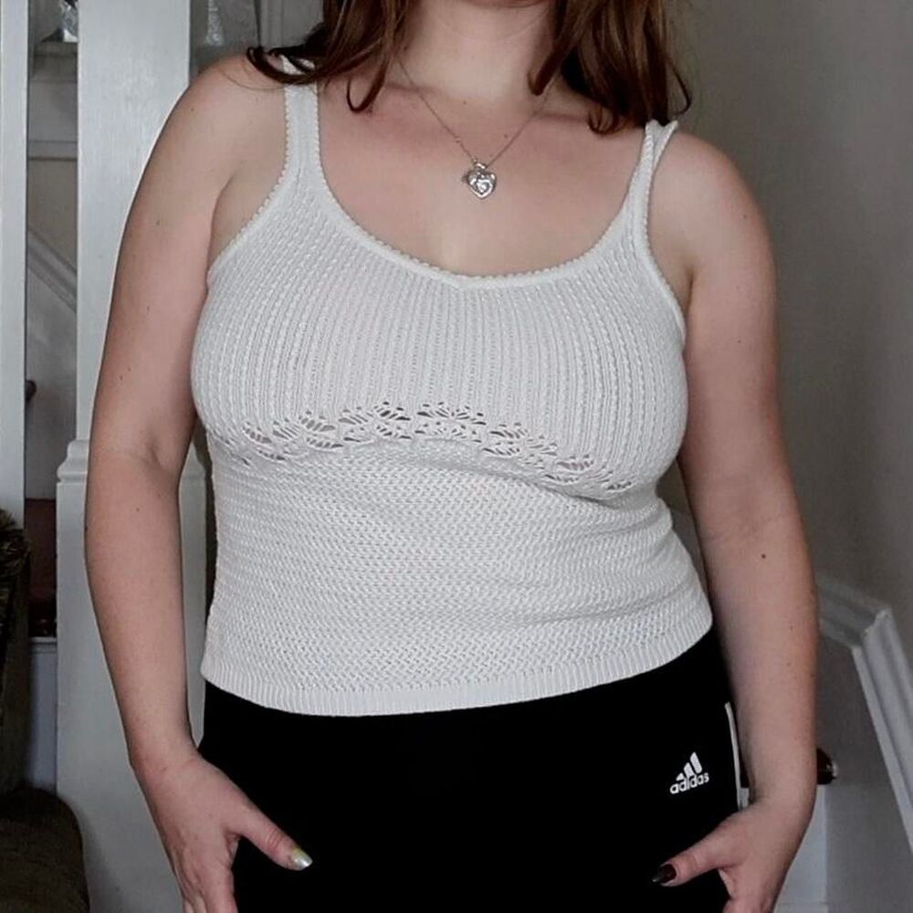 Old-navy Women's White and Cream Vest
